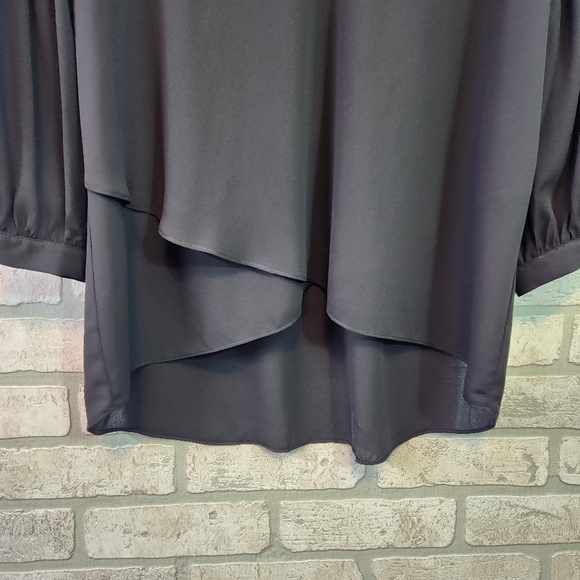 🆕️Karen Kane Womens Black Balloon Sleeve Shirt NWT M Orig.$98 - Picture 4 of 11